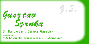 gusztav szrnka business card